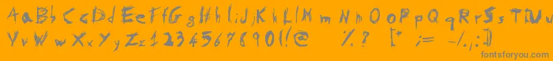 PsychotikaByFlowerbydeath Font – Gray Fonts on Orange Background