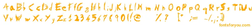 Czcionka PsychotikaByFlowerbydeath – pomarańczowe czcionki