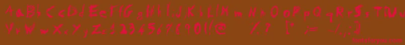 PsychotikaByFlowerbydeath Font – Red Fonts on Brown Background