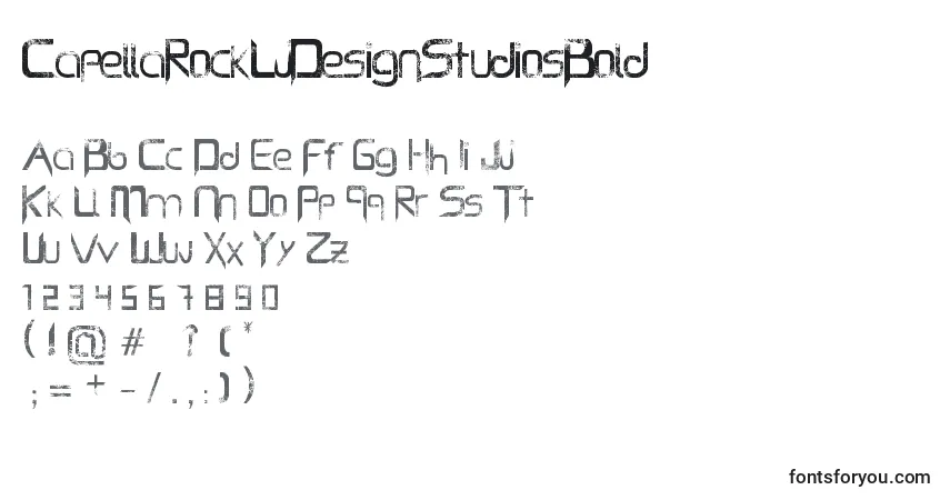 Schriftart CapellaRockLjDesignStudiosBold – Alphabet, Zahlen, spezielle Symbole