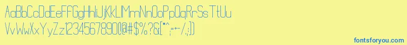 Mathematical Font – Blue Fonts on Yellow Background