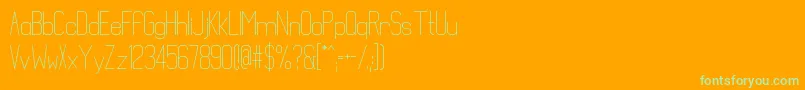 Mathematical Font – Green Fonts on Orange Background