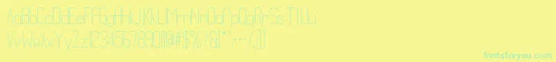 Шрифт Mathematical – зелёные шрифты на жёлтом фоне