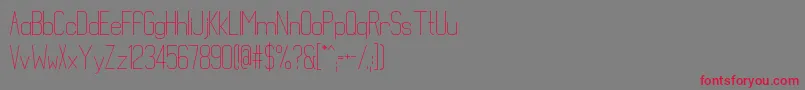 フォントMathematical – 赤い文字の灰色の背景