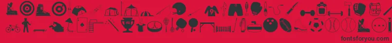 フォントSports ffy – 赤い背景に黒い文字