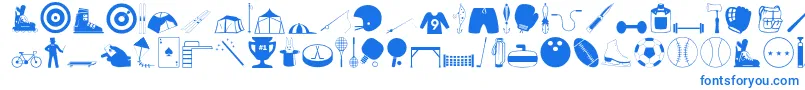 Sports ffy Font – Blue Fonts on White Background