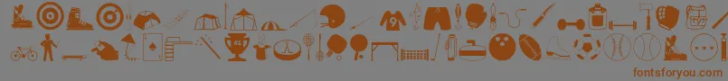 Sports ffy Font – Brown Fonts on Gray Background
