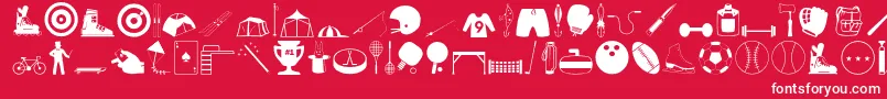 Sports ffy Font – White Fonts on Red Background