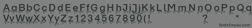 Runningletters Font – Black Fonts on Gray Background