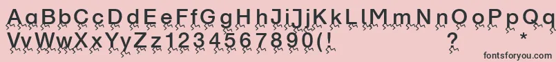 Runningletters Font – Black Fonts on Pink Background