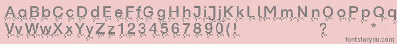 Шрифт Runningletters – серые шрифты на розовом фоне
