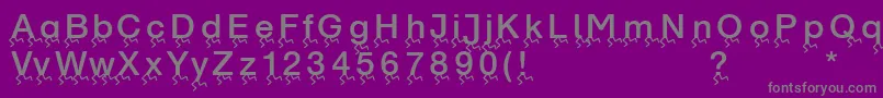Runningletters Font – Gray Fonts on Purple Background