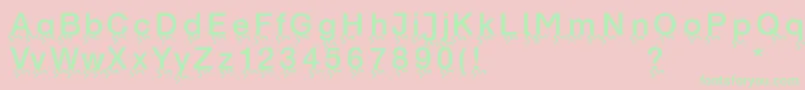 Runningletters Font – Green Fonts on Pink Background