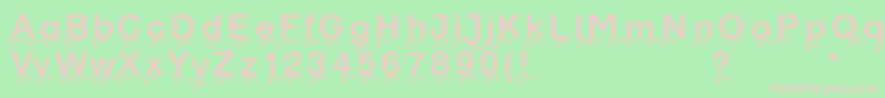 Runningletters Font – Pink Fonts on Green Background