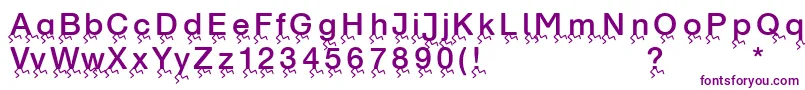 Runningletters Font – Purple Fonts on White Background