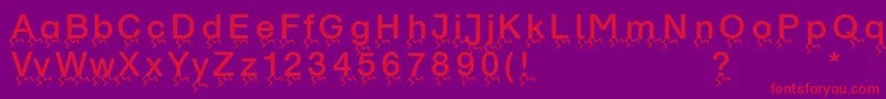 Runningletters Font – Red Fonts on Purple Background