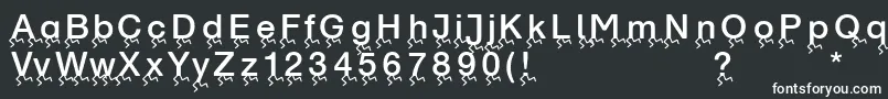 Шрифт Runningletters – белые шрифты на чёрном фоне