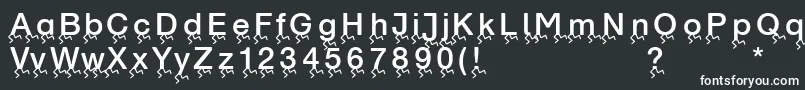 フォントRunningletters – 黒い背景に白い文字