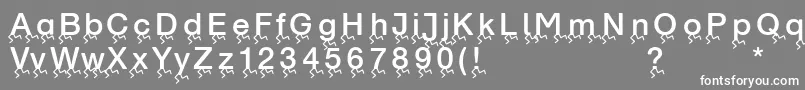 Runningletters Font – White Fonts on Gray Background