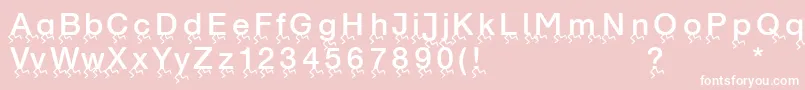 Runningletters Font – White Fonts on Pink Background