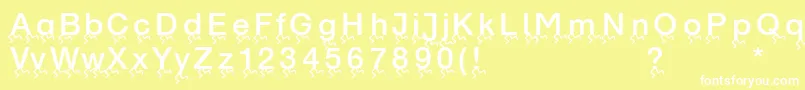 Runningletters Font – White Fonts on Yellow Background