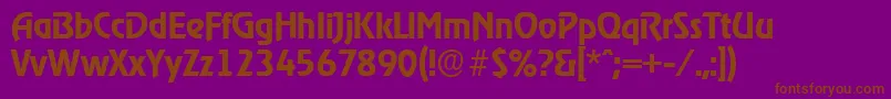 OnstageserialBold Font – Brown Fonts on Purple Background