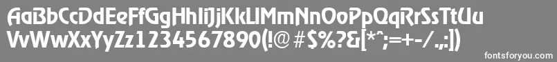 フォントOnstageserialBold – 灰色の背景に白い文字