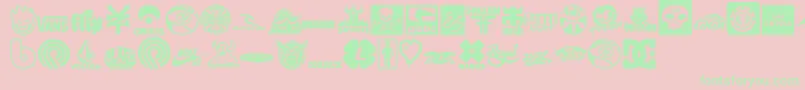 Logoskate Font – Green Fonts on Pink Background