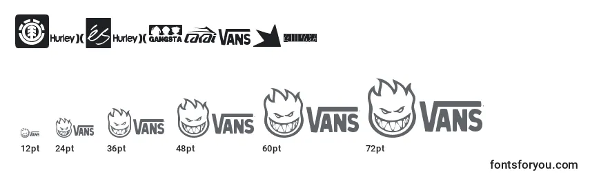 Logoskate Font Sizes