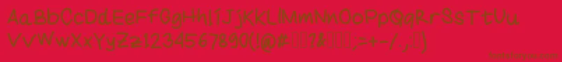 Ardhinenn Font – Brown Fonts on Red Background