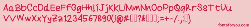Ardhinenn Font – Red Fonts on Pink Background