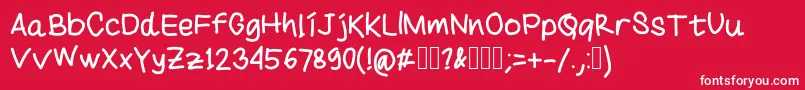 Ardhinenn Font – White Fonts on Red Background