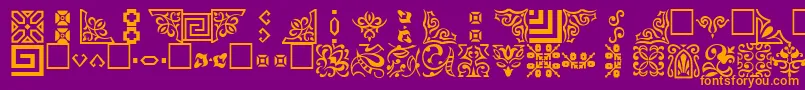 OrnamentttRegular Font – Orange Fonts on Purple Background