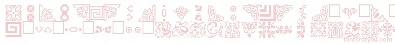 OrnamentttRegular-Schriftart – Rosa Schriften auf weißem Hintergrund