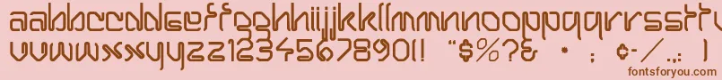 Hairpins Font – Brown Fonts on Pink Background
