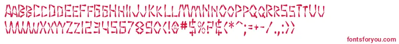 SfWasabiCondensed-fontti – punaiset fontit valkoisella taustalla