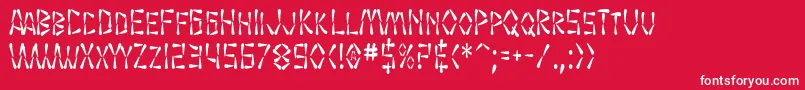 SfWasabiCondensed Font – White Fonts on Red Background