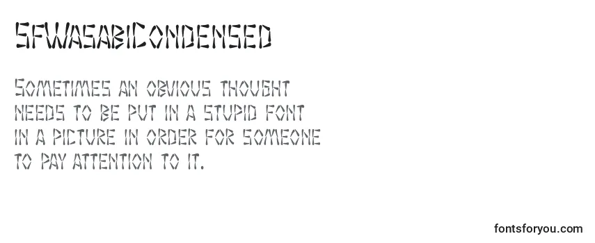 SfWasabiCondensed Font
