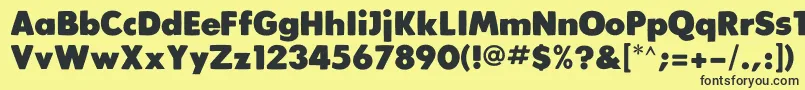 Plumpfull Font – Black Fonts on Yellow Background