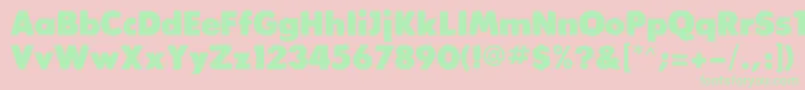 Plumpfull Font – Green Fonts on Pink Background