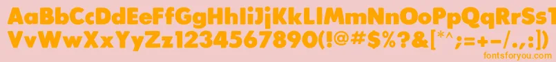 Plumpfull Font – Orange Fonts on Pink Background