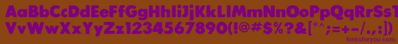 Plumpfull Font – Purple Fonts on Brown Background