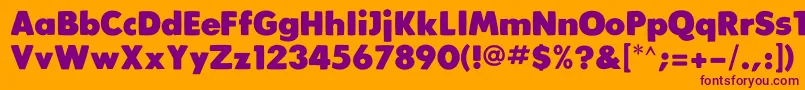 Plumpfull Font – Purple Fonts on Orange Background