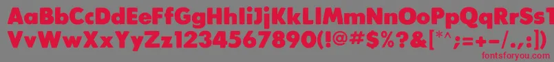 Plumpfull Font – Red Fonts on Gray Background