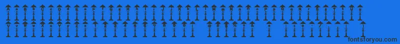 Empireoflights Font – Black Fonts on Blue Background