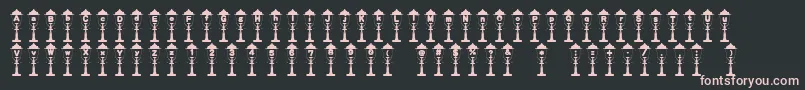 フォントEmpireoflights – 黒い背景にピンクのフォント