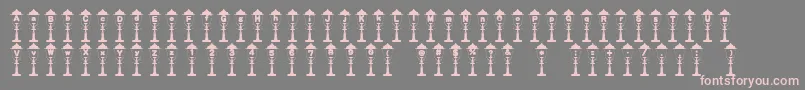 フォントEmpireoflights – 灰色の背景にピンクのフォント