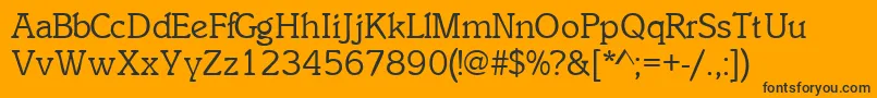 InclinatsskRegular-Schriftart – Schwarze Schriften auf orangefarbenem Hintergrund