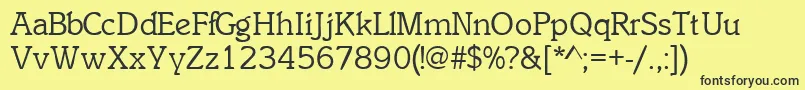 InclinatsskRegular Font – Black Fonts on Yellow Background