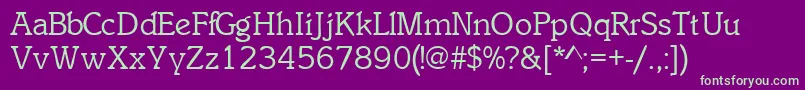 InclinatsskRegular Font – Green Fonts on Purple Background